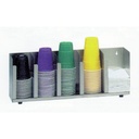 Dispense-Rite SH-1 Optional Side Straw Attachment Section for CTLD Series Dispensers, Stainless Steel, 5" H x 4-1/8" W x 5" D