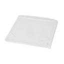 Restaurantware-LIDS ONLY: 8.2 x 8.2 x 0.8 Inch Clear Lids For Bento Boxes, 100 Disposable Container Lids - Bento Boxes Sold Separately, Tight Seal, Clear Plastic Lids, Ideal For Take Out